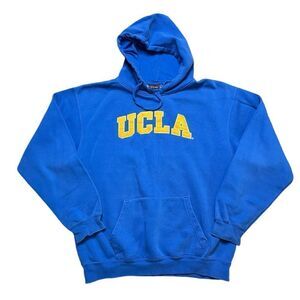 Vintage UCLA Pullover Hoodie Blue Yellow Size XL